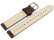 Watch band - genuine leather - smooth - bordeaux