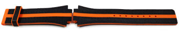 Festina Black Leather Watch Strap with Orange Stripe for...