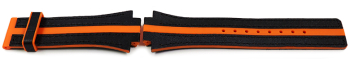 Festina Black Leather Watch Strap with Orange Stripe for F16184