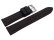 Black Silicone Watch Strap with Red Stitching 18mm 20mm 22mm 24mm