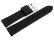 Black Silicone Watch Strap with Red Stitching 18mm 20mm 22mm 24mm