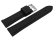 Black Silicone Watch Strap with Black Stitching 18mm 20mm 22mm 24mm