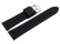 Black Silicone Watch Strap with Black Stitching 18mm 20mm 22mm 24mm