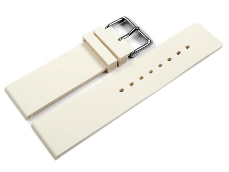 Watch strap Silicone smooth cream 18mm 20mm 22mm