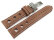Watch strap Folding Clasp Genuine leather Race light brown 18mm 20mm 22mm