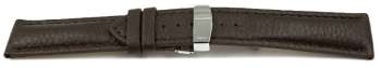 Watch strap deployment clasp strong padded Deer Leather dark brown Soft and flexible 18mm 20mm 22mm 24mm