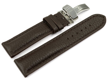 Watch strap deployment clasp strong padded Deer Leather...