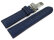 Watch strap padded HighTech textile look blue Folding Clasp 18mm 20mm 22mm 24mm