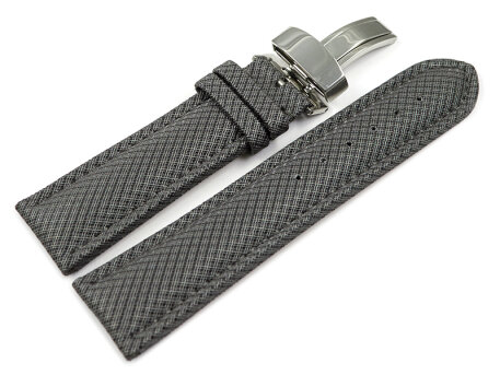 Watch strap padded HighTech textile look light grey...