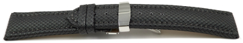 Watch strap padded HighTech textile look dark grey...