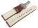 Light Brown Leather Watch Strap Folding Clasp Miami without padding 20mm 22mm 24mm