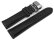 Watch strap Butterfly buckle strong padded Deer Leather black Soft and very flexible 18mm 20mm 22mm 24mm