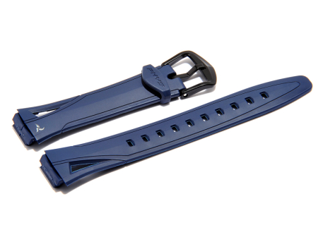 Watch strap Casio for STR-300 rubber, dark blue