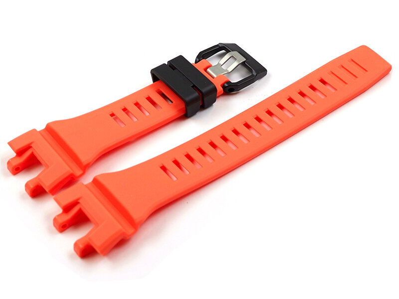 Casio Script Red Casio G-Squad Replacement Orange Red Resin Watch Strap GBA-900-4A GBA