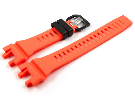 Casio G-Squad Replacement Orange Red Resin Watch Strap...