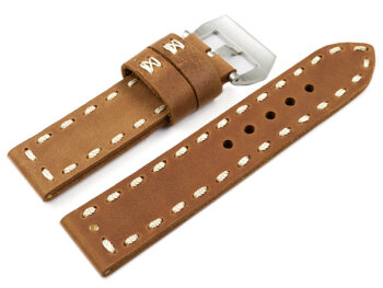 Watch strap - folded four times - extremely stable - brown