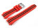 Lotus Orange Red Rubber Watch Strap with Black Stripes for 18261 18261/1