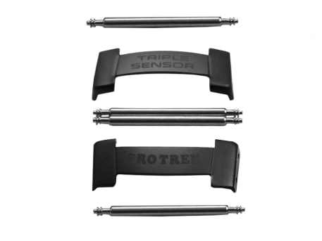 Casio Black End Links + Spring Rods for Resin Straps...