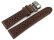 Breathable Perforated Dark Brown Leather XL Watch Strap Butterfly clasp 18mm 20mm 22mm 24mm