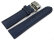 Watch strap padded HighTech textile look blue Butterfly Clasp 18mm 20mm 22mm 24mm