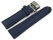 Watch strap padded HighTech textile look blue Butterfly Clasp 18mm Steel