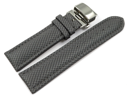 Watch strap padded HighTech textile look light grey...