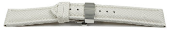 Watch strap padded HighTech textile look white Butterfly...