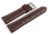 Watch strap - Genuine leather - Croco print - dark brown