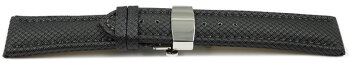 Watch strap padded HighTech textile look dark grey...