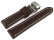 BrownLeather Watch Strap Butterfly Clasp Miami without padding 20mm 22mm 24mm 26mm