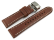 Light BrownLeather Watch Strap Butterfly Clasp Miami without padding 20mm 22mm 24mm 26mm