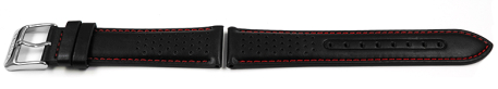 Festina Replacement Black Leather Watch Band with Red Stitching for F20561/4 F20561