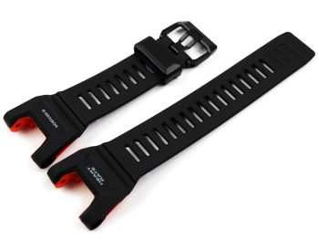 Genuine Casio Replacement Black Bio Based Urethane Resin Watch Strap GBD-H2000-1AER with red edges