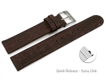 Vegan Quick Release Cork Dark brown Watch Strap 12mm 14mm 16mm 18mm 20mm 22mm