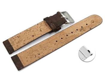 Vegan Quick Release Cork Dark brown Watch Strap 12mm 14mm 16mm 18mm 20mm 22mm