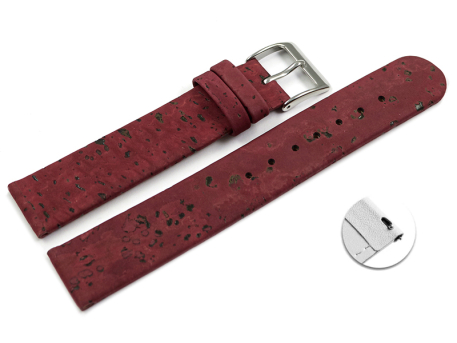 Vegan Quick Release Cork bordeaux Watch Strap 12mm 14mm...