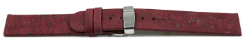 Vegan Quick Release Cork Foldover Clasp Bordeaux Watch...