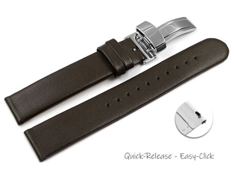Vegan Quick Release Apple Fibre Dark Brown Watch Strap...