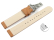 Vegan Quick Release Apple Fibre Light Brown Watch Strap Foldover Clasp 12mm 14mm 16mm 18mm 20mm 22mm