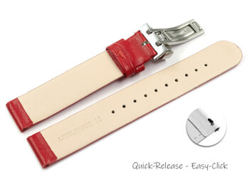 Vegan Quick Release Apple Fibre Red Watch Strap Foldover Clasp 12mm 14mm 16mm 18mm 20mm 22mm