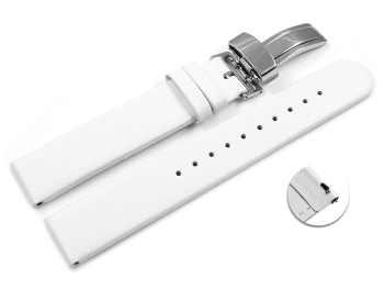 Vegan Quick Release Apple Fibre White Watch Strap Foldover Clasp 12mm 14mm 16mm 18mm 20mm 22mm