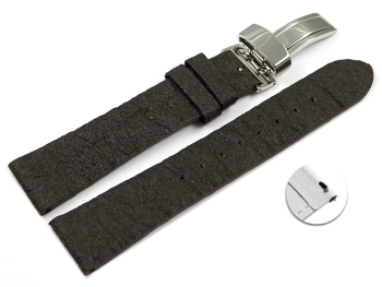 Dark Brown Vegan Quick Release Pineapple Watch Strap...