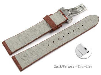 Light Brown Vegan Quick Release Pineapple Watch Strap Foldover Clasp 14mm 16mm 18mm 20mm 22mm