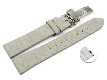 Grey Vegan Quick Release Pineapple Watch Strap Foldover...