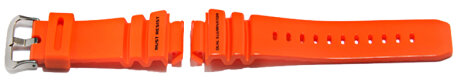 Watch strap Casio for G-9100R-4, rubber, orange