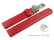 Vegan Quick Release Apple Fibre Red Watch Strap Foldover Clasp 18mm Steel