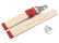 Vegan Quick Release Apple Fibre Red Watch Strap Foldover Clasp 18mm Steel