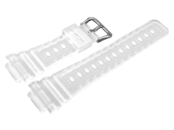 Genuine Casio White Translucid Resin Watch Strap for DW-5600LS-7