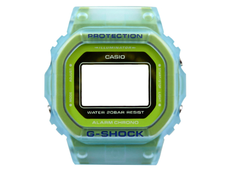 Light Blue Resin Watch Case Casio for DW-5600LS-2