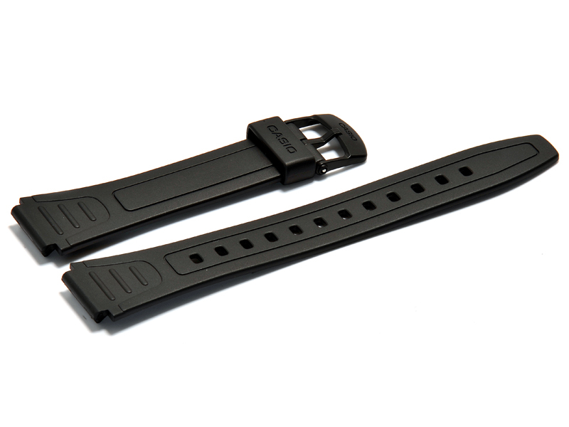 Watch Strap Casio For W 800hg Wv 800h Rubber Black
